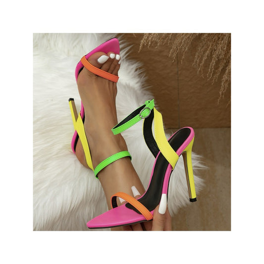 Rainbow “Ankle Strap” Sandals - Vibrant and Comfortable Footwear