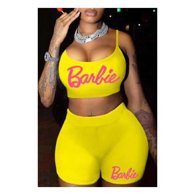 Yellow “Barbie” Short Set
