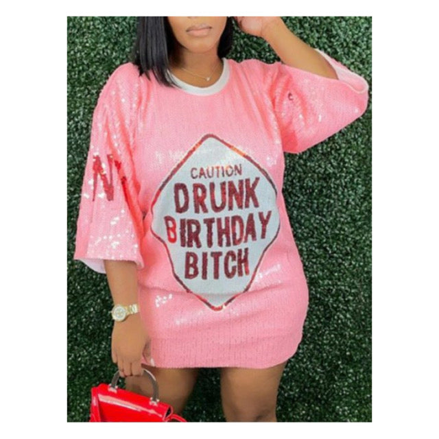 Drunk Birthday “Glitz” Mini Dress