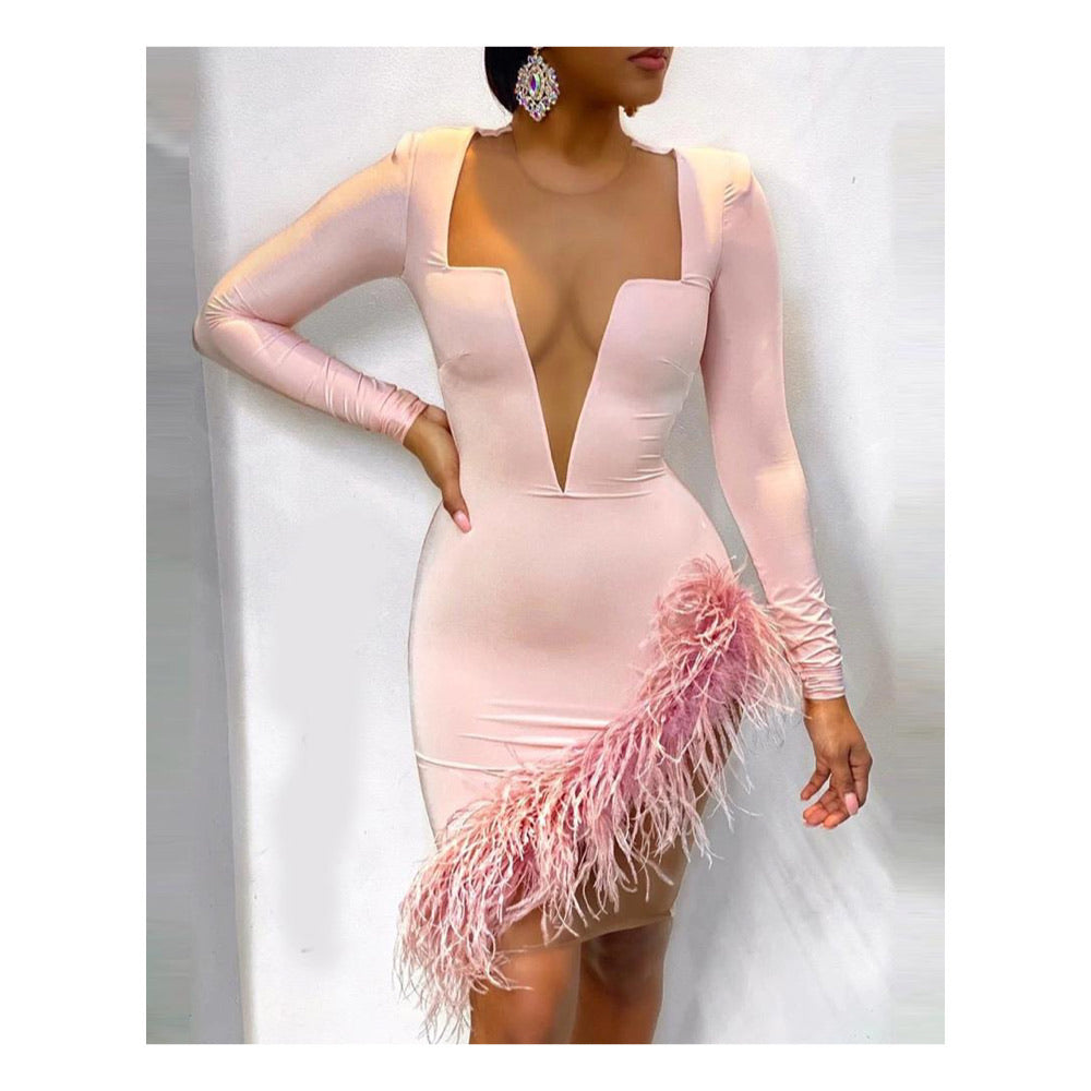 “Light as a Feather” Bodycon Dress