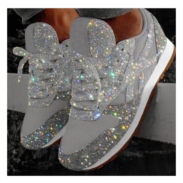Silver “Glitter” Sneakers