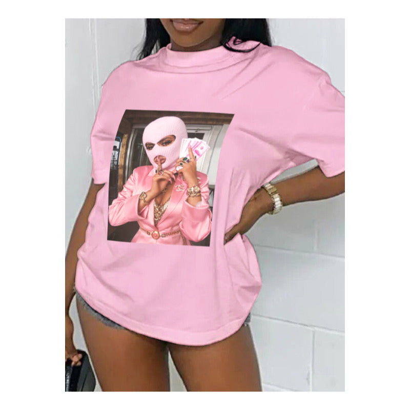 Pink “Stick Up” T Shirt
